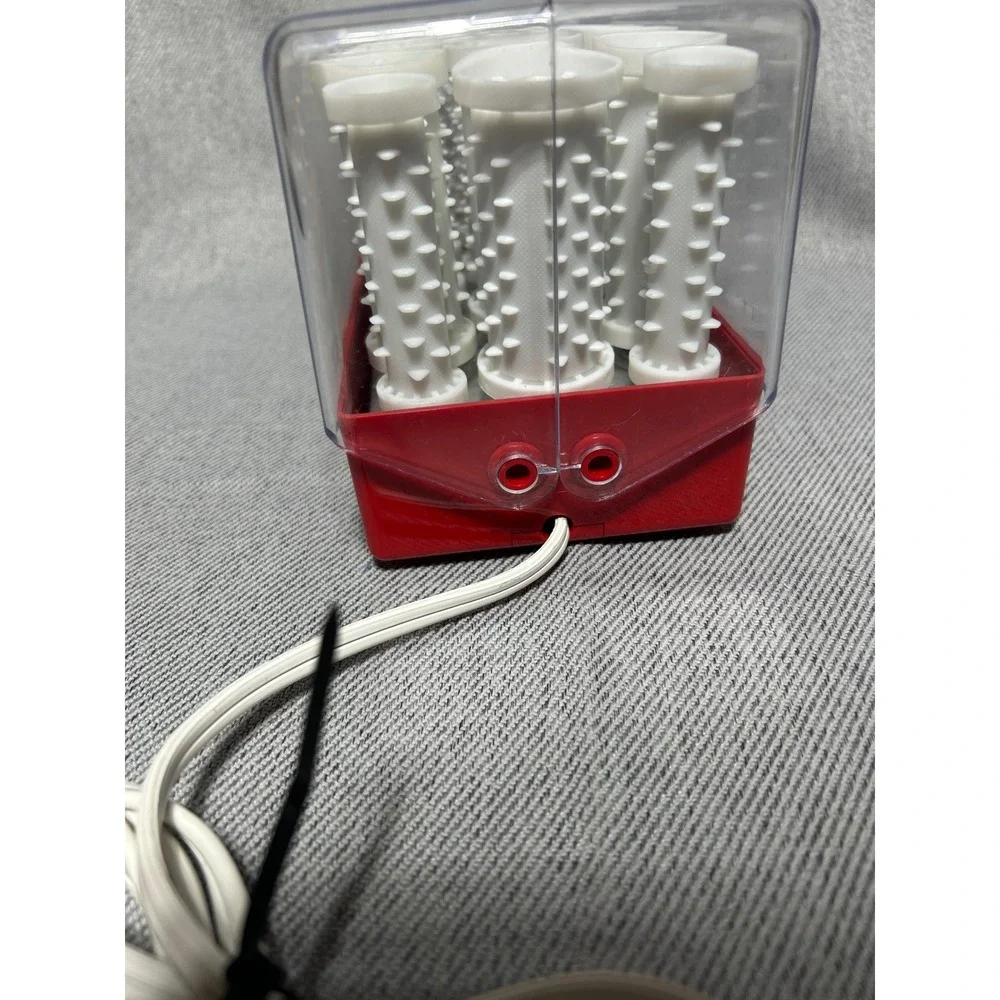 Remington Electric Hot Rollers Hair Setter Red White 20 Rollers No Clips